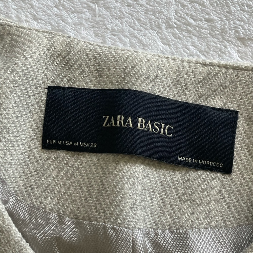 Zara Basic Herringbone Frock Coat - image 4